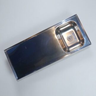 Mesada acero 40x70 c/respaldo