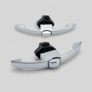 Tirador con traba push lock para mueble cromo