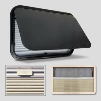 Ventana KRAMM levadiza PLANA 120x50 c/blackout y mosq.
