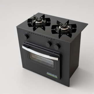 Cocina BRAM METAL 2 horn y horno DELUXE vitro negro